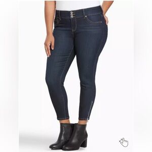 Torrid 10 Tall Torrid Stiletto Zip Jeggings - Dark Wash